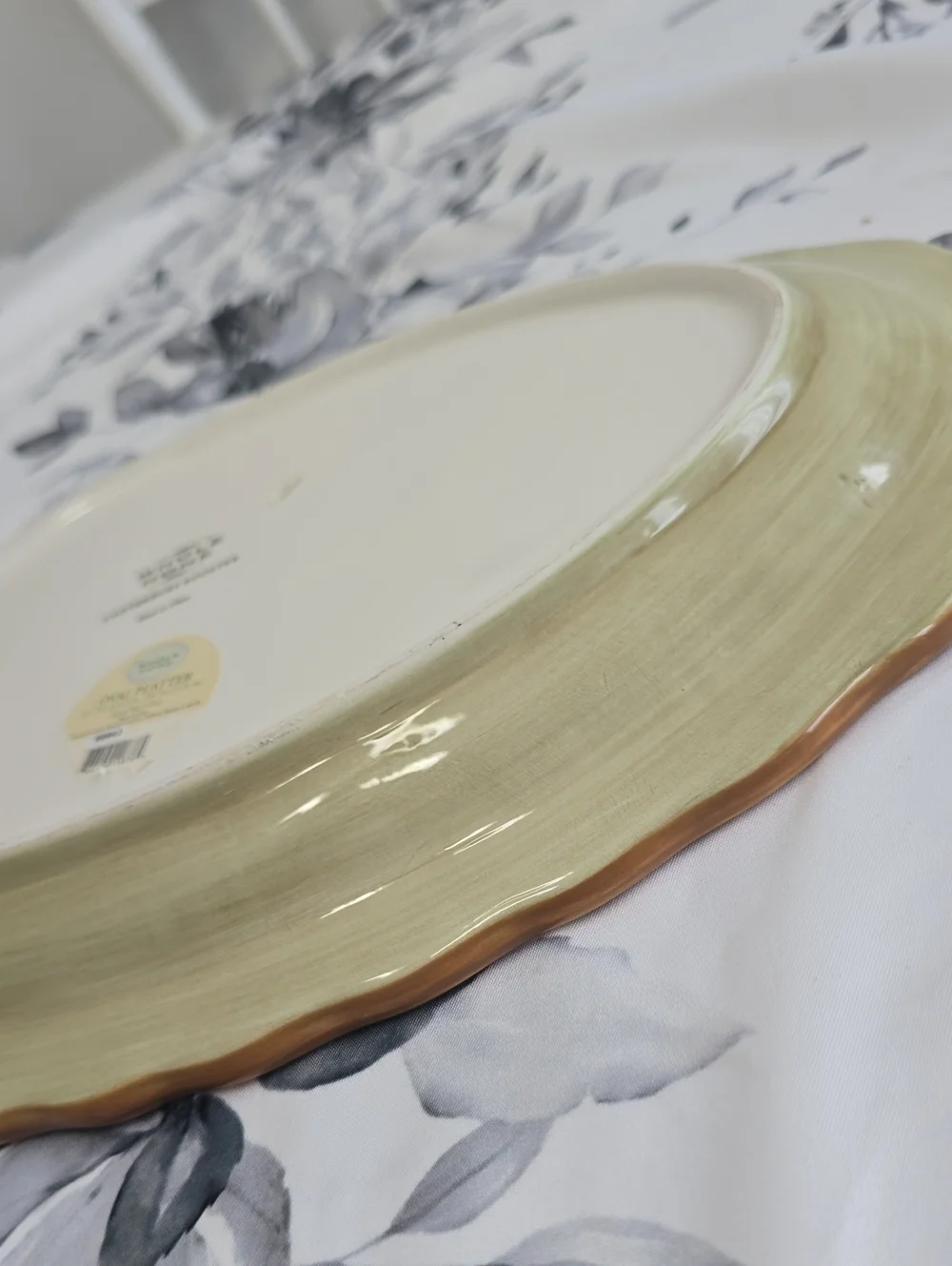 Whole Home Canterbury Rooster Oval Platter Ceramic 13.75